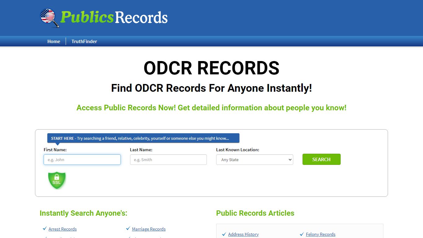 Find ODCR Records For Anyone